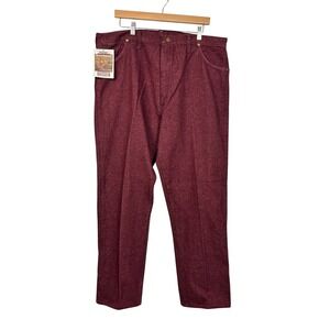 Wrangler Cowboy Cut Jeans Mens 40x30 Burgundy Made in USA 13MWZ New With Tags